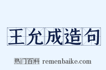 王允成造句是什么意思的图片